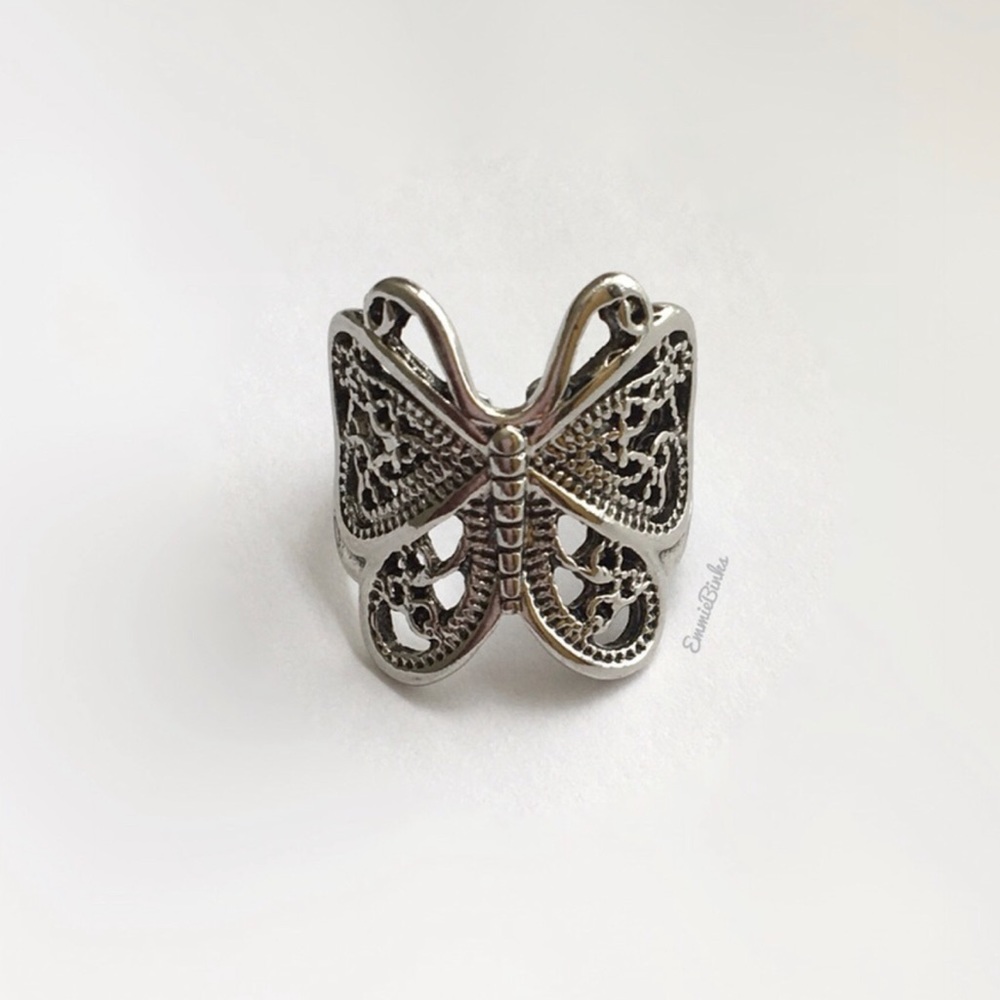 💥3for$28 New Antique Patina Bohemian Cut Out Butterfly Statement Cocktail Ring